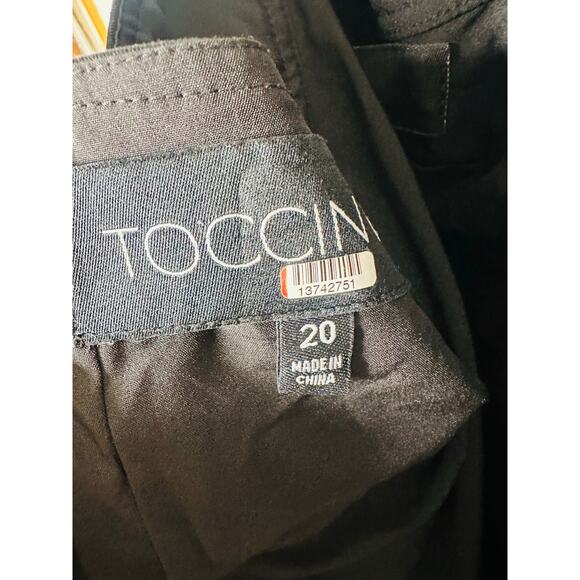 TOCCIN Black White Printed Trapeze High Low Sleeveless Maxi Dress size 20 - Picture 13 of 15